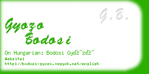 gyozo bodosi business card